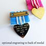 Heart Of Gold Personalised Medal, thumbnail 7 of 7