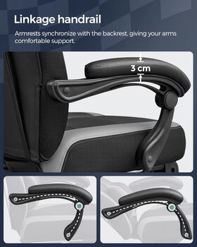 Ergonomic Racing Chair With Footrest And Lumbar Support, 9 of 12