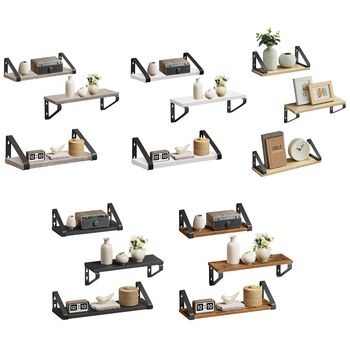 Set Of Three Floating Wall Shelves With Dual Mounting, 11 of 11