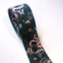Silk Tie Navy Blue With Pink Snake 'Enticement' Design, thumbnail 4 of 5