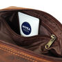 Personalised Leather Rugby Ball Wash Bag, thumbnail 3 of 9