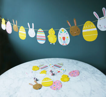 Easter Rabbit And Chick Paper Garland, 2 of 2