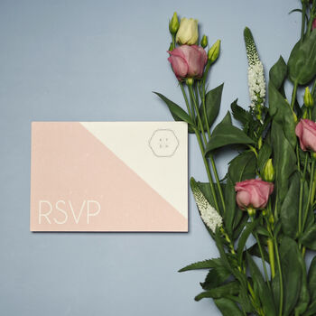 Mnmlst Colour Block Wedding And Event Invitation Cards, 9 of 12