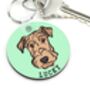 Airedale Terrier Keyring, thumbnail 1 of 2