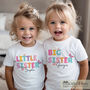 Colourful Butterfly Big Sister Personalised T Shirt, thumbnail 1 of 2