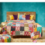 Handmade Kantha Patchwork Quilted Bedspread Cover Throw, thumbnail 4 of 6