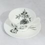 Rose And Jasmine Fine Bone China Tea Cup And Saucer, thumbnail 3 of 6