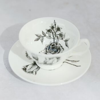 Rose And Jasmine Fine Bone China Tea Cup And Saucer, 3 of 6