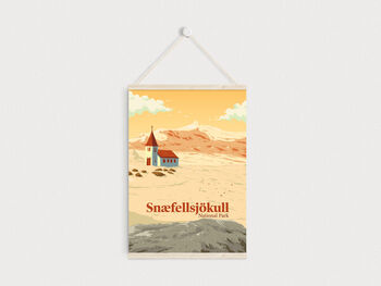 Snaefellsjokull National Park Travel Poster Print, 5 of 7