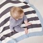 Unisex Mono Stripe Baby Blanket, thumbnail 2 of 11