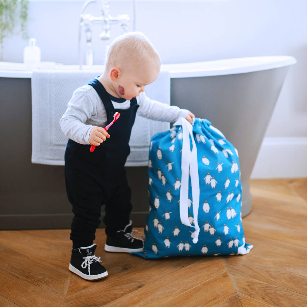 Monkey Print Children's Laundry Bag By Anamoly