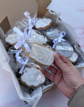 Grey Baby Shower Biscuit Favours, 3 of 4