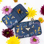 Purple Bee Card Holder Wallet Purse | Floral Print, thumbnail 1 of 4