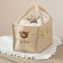 Personalised Teddy Bear Face Borg Nappy Caddy, thumbnail 1 of 5