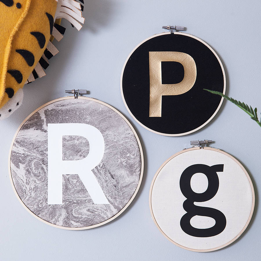 Personalised Initial Wall Art By Clouds and Currents