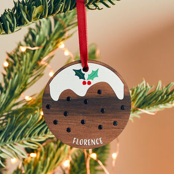 Personalised Christmas Pudding Bauble Set, 2 of 4