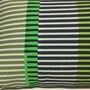 Combed Stripe Cushion, Pea Green, Black + Grey, thumbnail 2 of 5