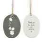 East Of India Porcelain Single Hanger Thank You Gift, thumbnail 2 of 2