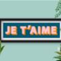 Framed Je T'aime Typography Print, thumbnail 3 of 6
