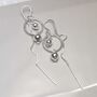 Sterling Silver Ring And Twin Ball Threader Earrings, thumbnail 4 of 8