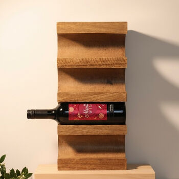 Wooden Wall Mounted Wine Rack And Wine Bottle Holder, 2 of 5