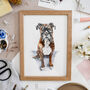 Original Hand Painted Watercolour Dog Portrait | Custom Pet Portrait From Photo, thumbnail 4 of 11