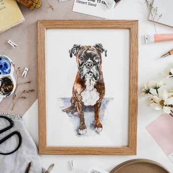 Original Hand Painted Watercolour Dog Portrait | Custom Pet Portrait From Photo, 4 of 11