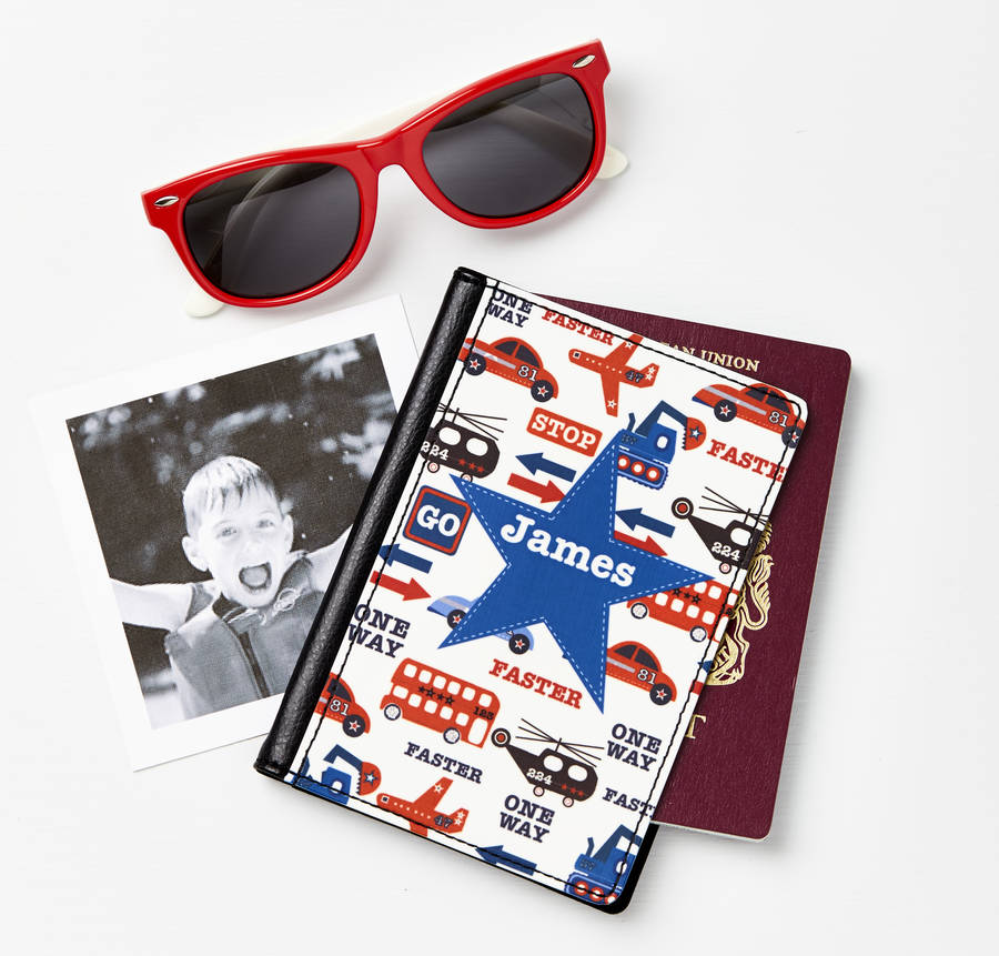 Boys Personalised Passport Cover