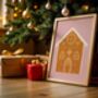 Gingerbread House Kids’ Christmas Art Print, thumbnail 1 of 7