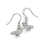 Sterling Silver Pigeon Hoop Or Hook 3D Earrings, thumbnail 2 of 6