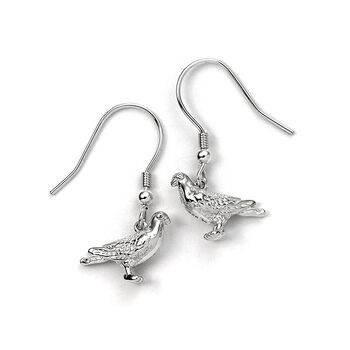 Sterling Silver Pigeon Hoop Or Hook 3D Earrings, 2 of 6