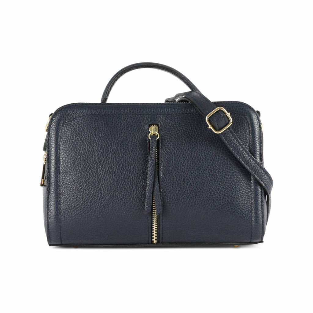 Leather Satchel Bag, Navy By The Leather Store | notonthehighstreet.com