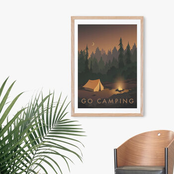 Go Camping Travel Poster Art Print, 5 of 8