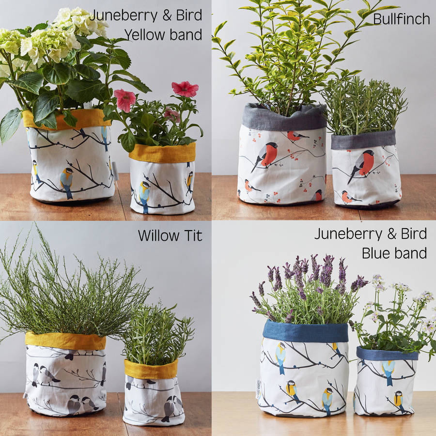 fabric plant pot or storage pot by lorna syson