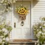 Spring Sunflower Basket Door Wreath, thumbnail 2 of 6