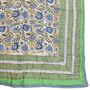 Green And Blue Floral Indian Block Printed Cotton Bed Quilt, thumbnail 8 of 9