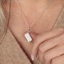 Sterling Silver Building Block Charm Necklace, thumbnail 1 of 7