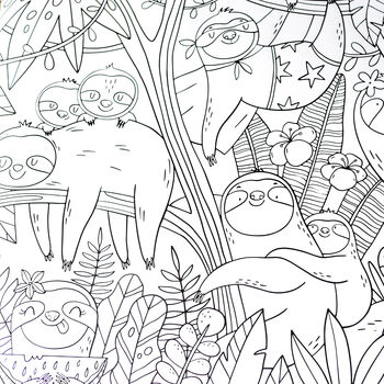 Fun Sloths Giant Activity Colouring Poster, 3 of 8