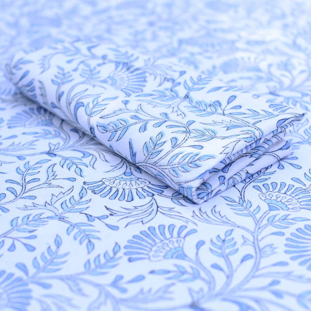 Blue And White Botanical Tablecloth, 1 of 4
