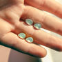 Aquamarine Gemstone Stud Earrings, thumbnail 2 of 10