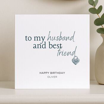 Personalised Romantic Birthday Card For Husband, 8 of 8
