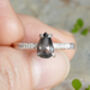 0.85ct Salt And Pepper Diamond Engagement Ring In White Gold Or Platinum, thumbnail 5 of 5