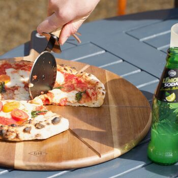Personalised Pizza Cutter And Serving Board Set, 10 of 10