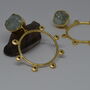 Black Spinel And Raw Aquamarine Earrings, thumbnail 4 of 5