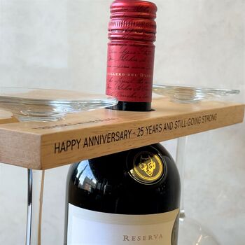 Personalised Wooden Wine Glass Server, 3 of 8