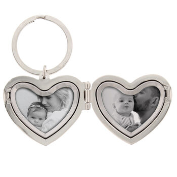 Mothers Day Gifts Heart Photo Frame Locket Keyring, 3 of 8