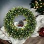 Holly And Red Berry Winter Wreath, thumbnail 3 of 6