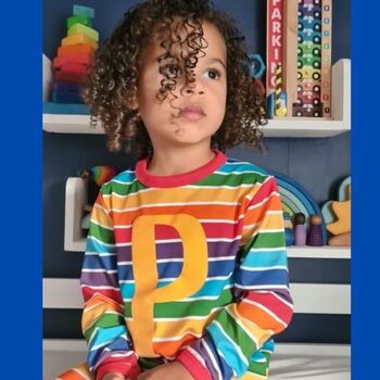 Personalised Rainbow Kids Pyjamas, 2 of 8