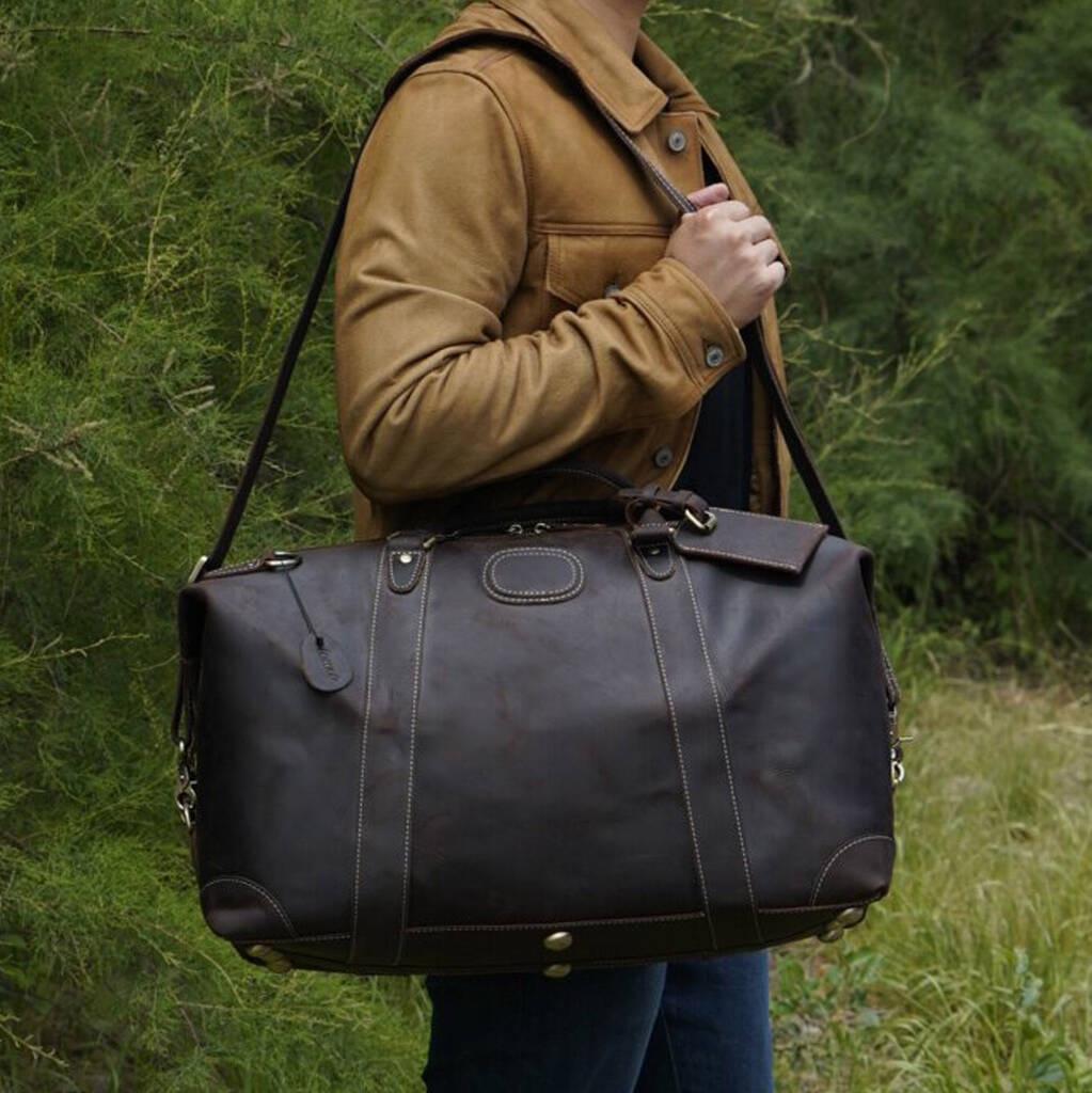 Genuine Leather Boarding Bag For Travelling, 1 of 12