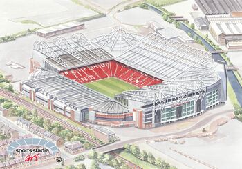 Manchester United Old Trafford Stadium Fine Art Print, 2 of 3